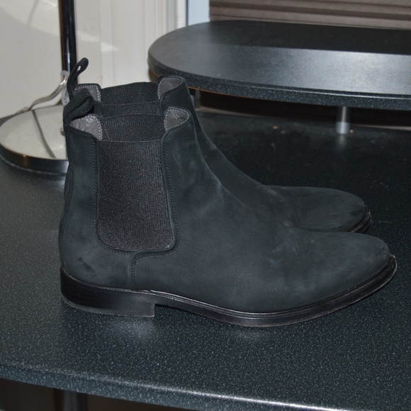 lanvin suede chelsea boots